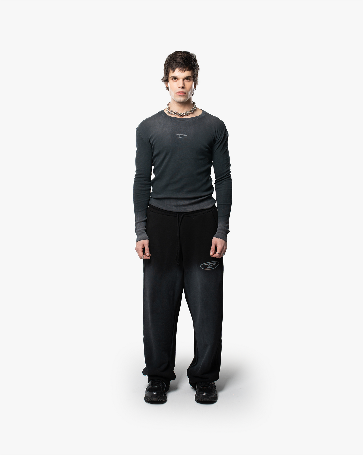 RAW RIBBED LONGSLEEVE - AGED BLACK