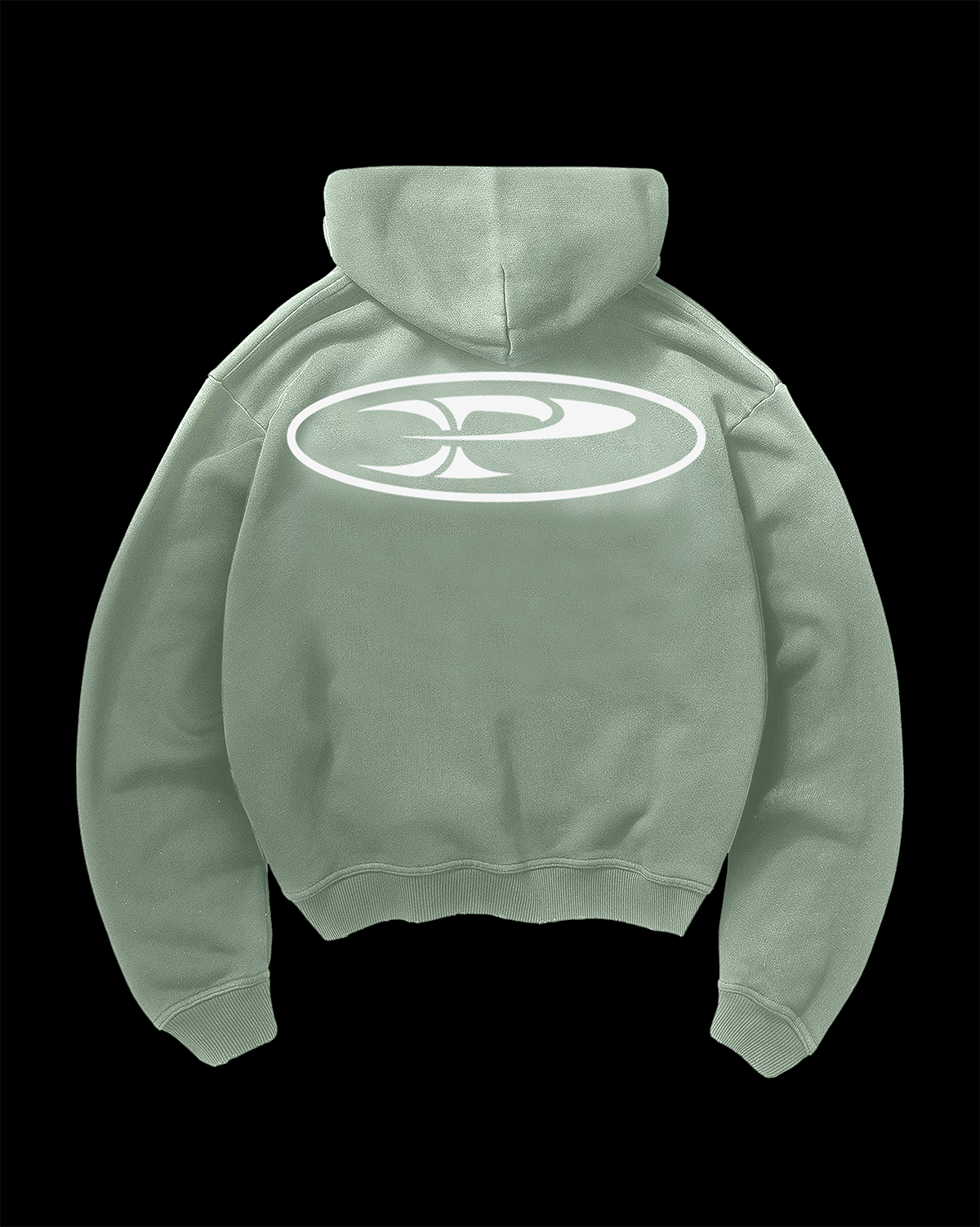 RAW ZIP HOODIE - ICEBERG GREEN