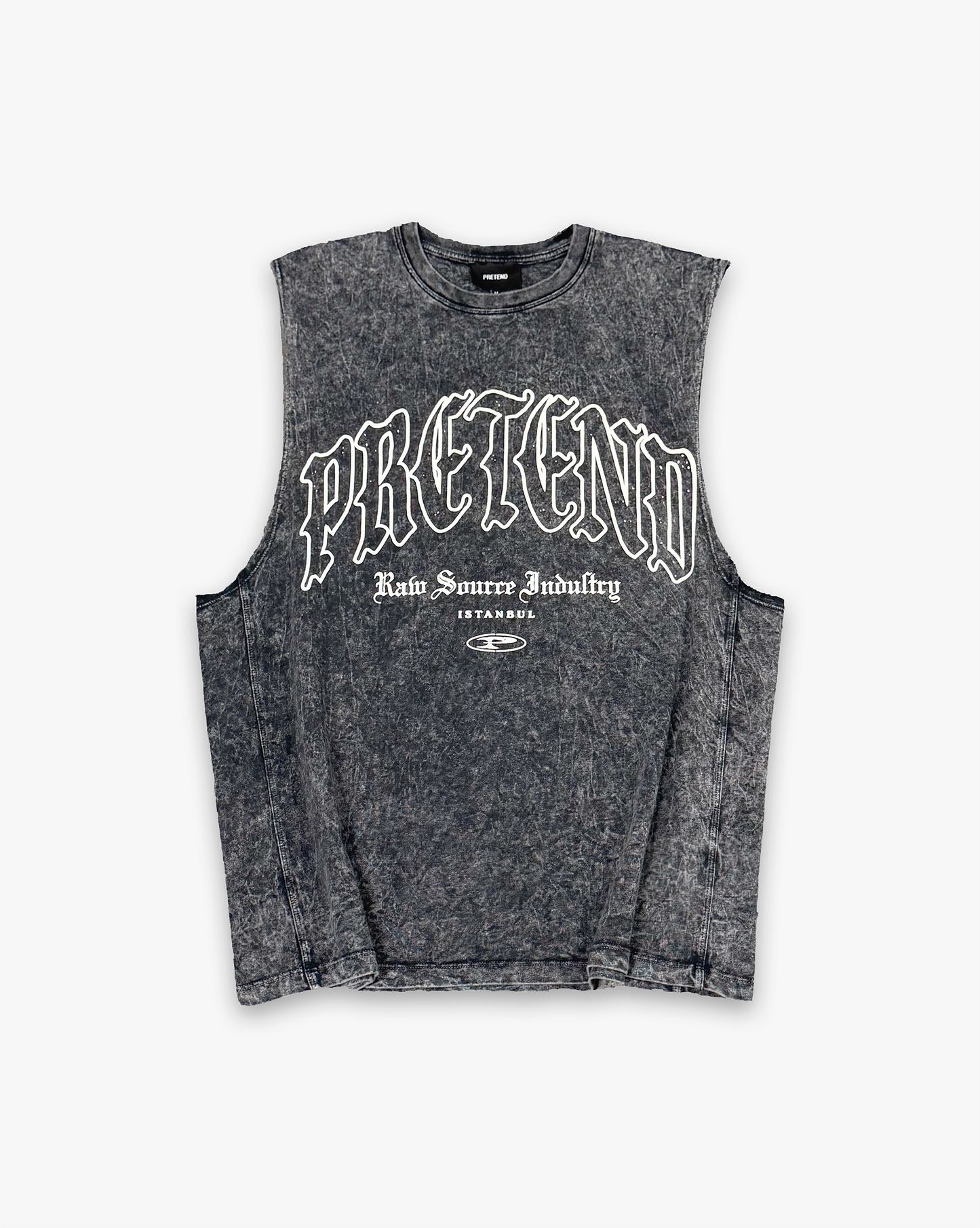 PRETEND GOTH SLEEVELESS - ACID GREY