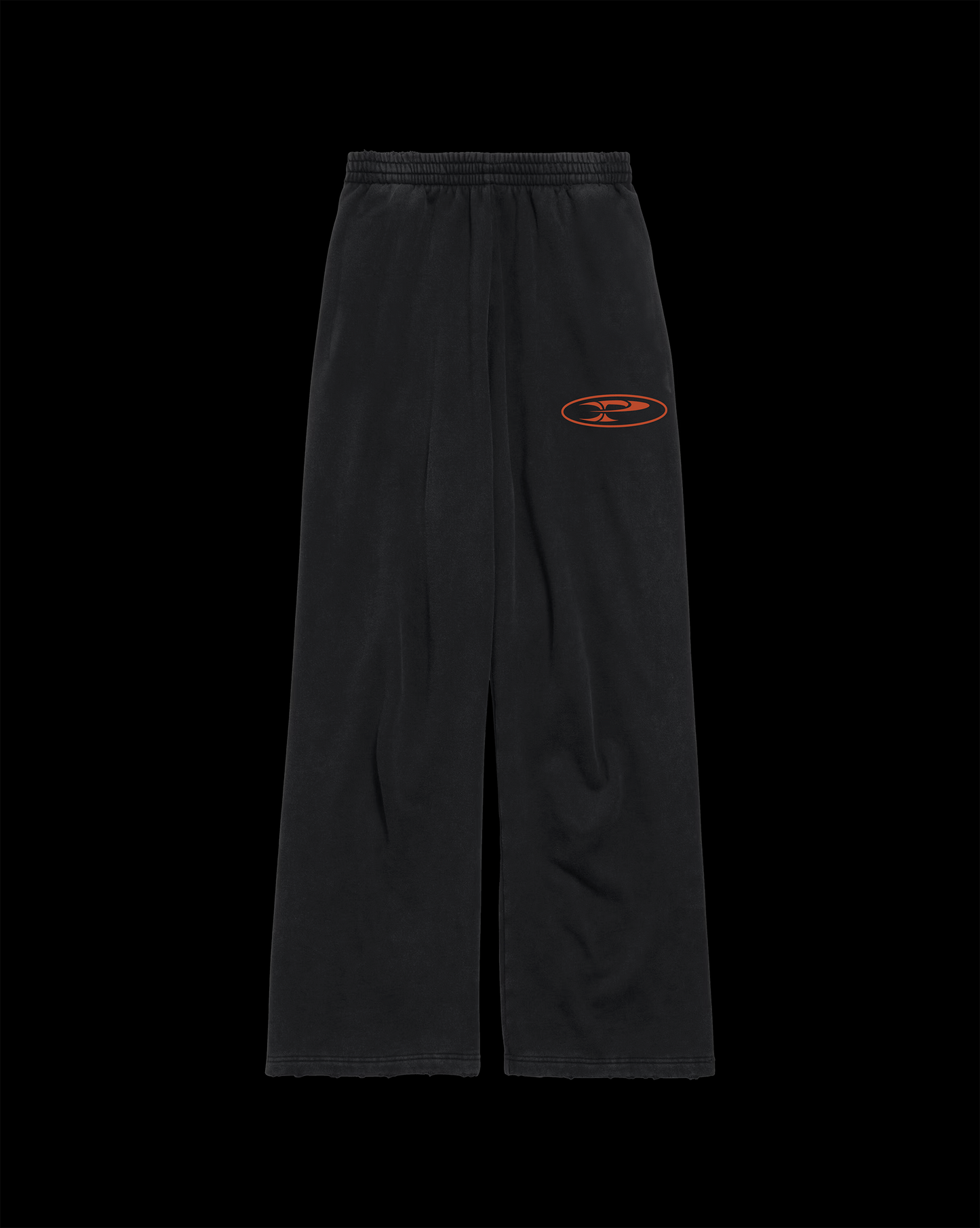 RAW SWEATPANTS BLACK - RED
