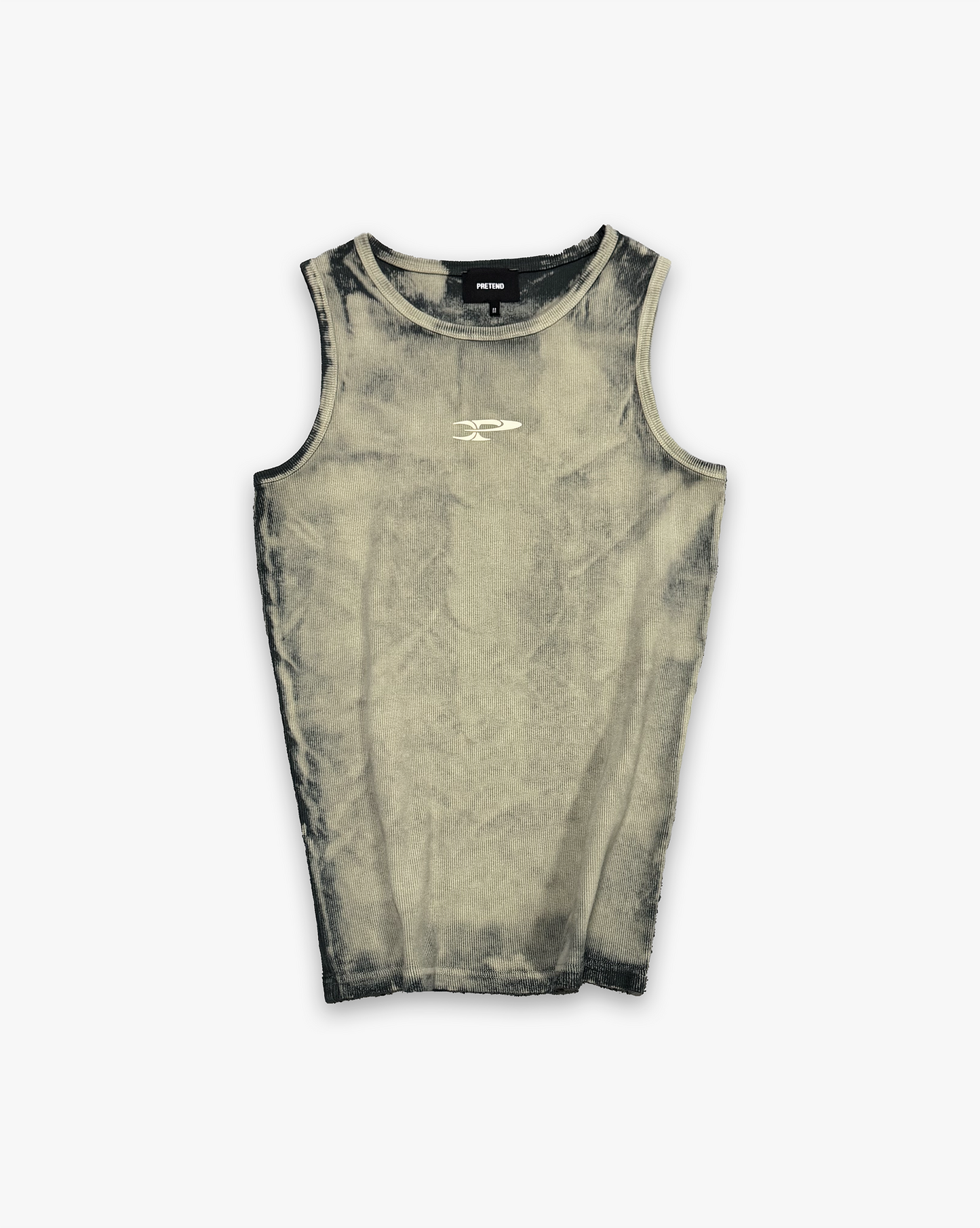 RAW RIBBED TANK TOP - SULFUR