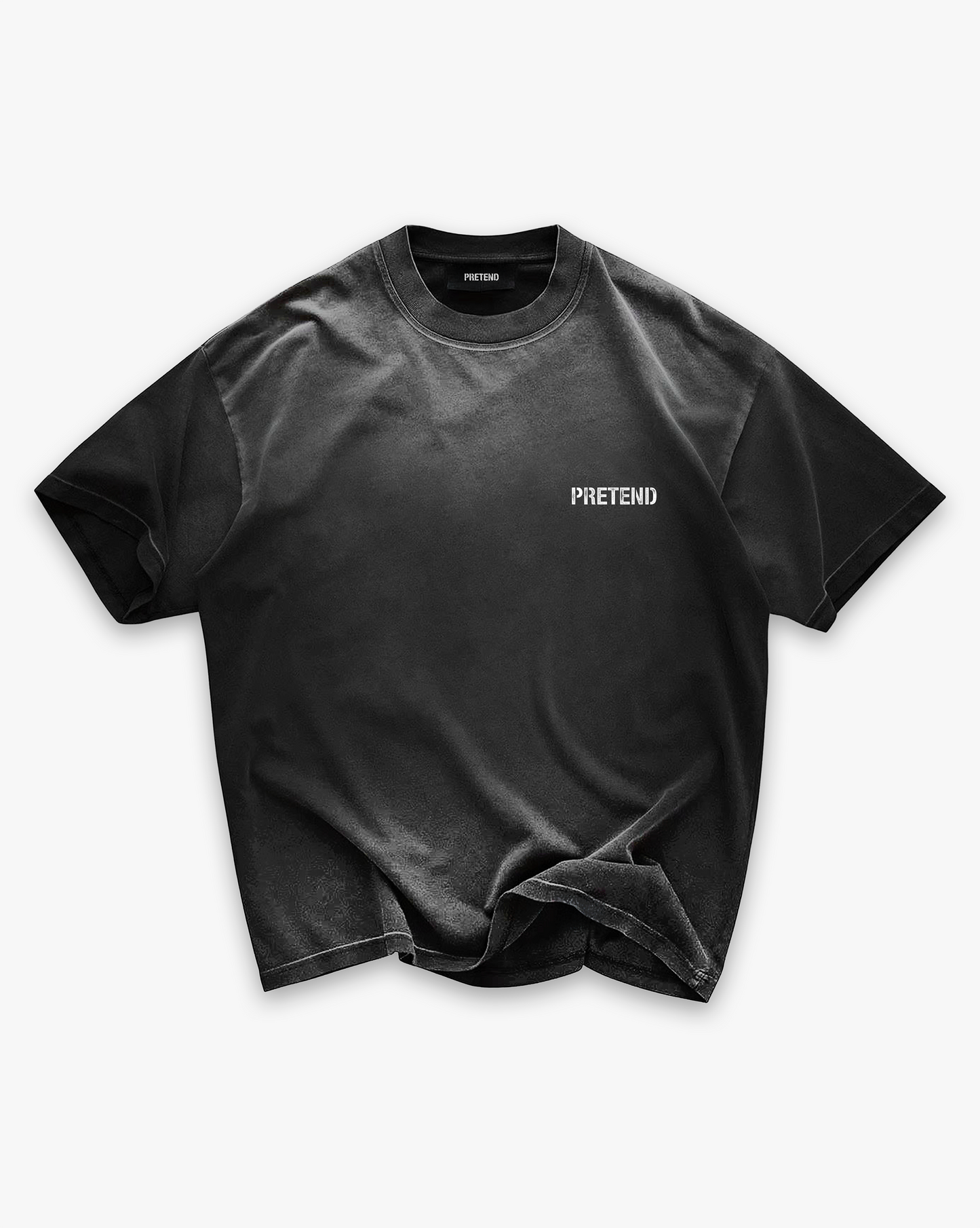 RAW TYPO TEE - FADED BLACK