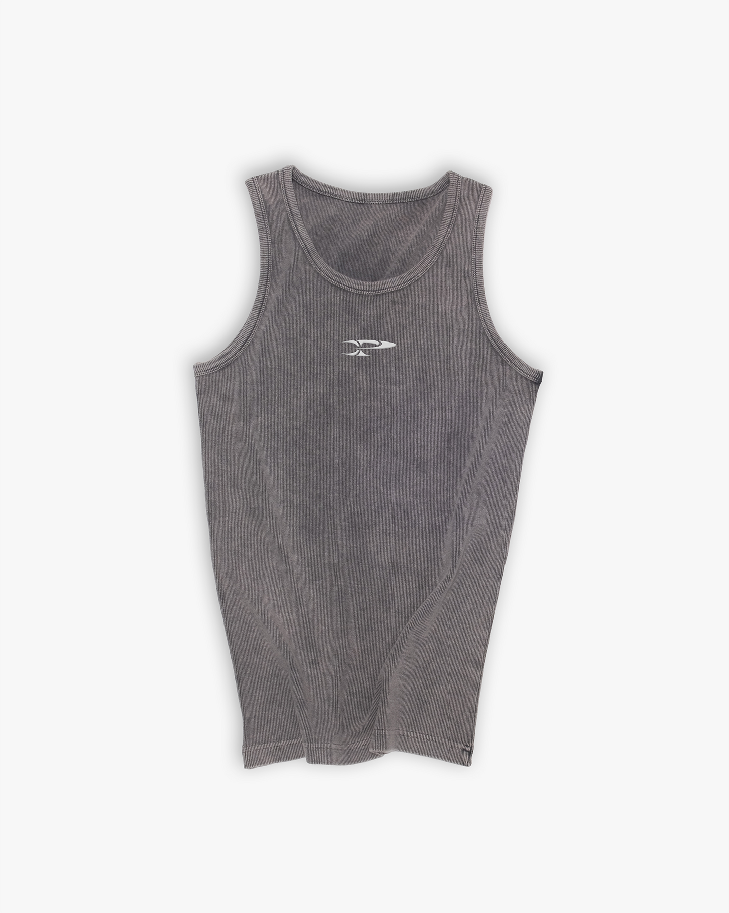 RAW RIBBED TANK TOP - ACID WASHED