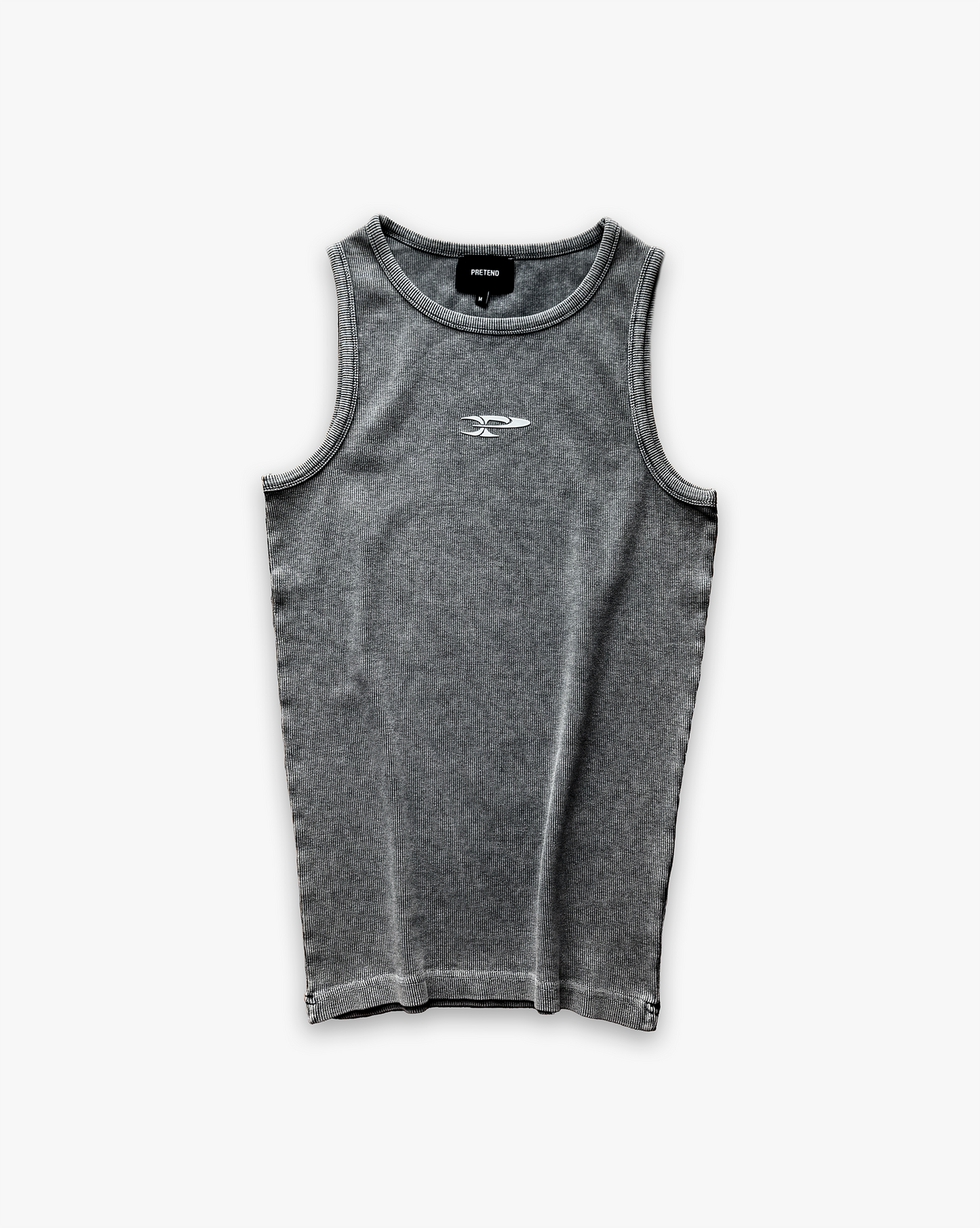 RAW RIBBED TANK TOP - ACID WASHED
