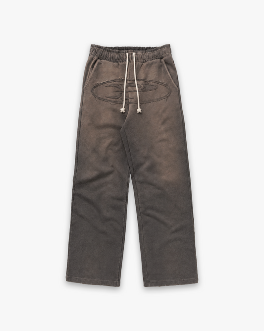 RAW FADED APPLIQUE SWEATPANTS - ANTRASIT