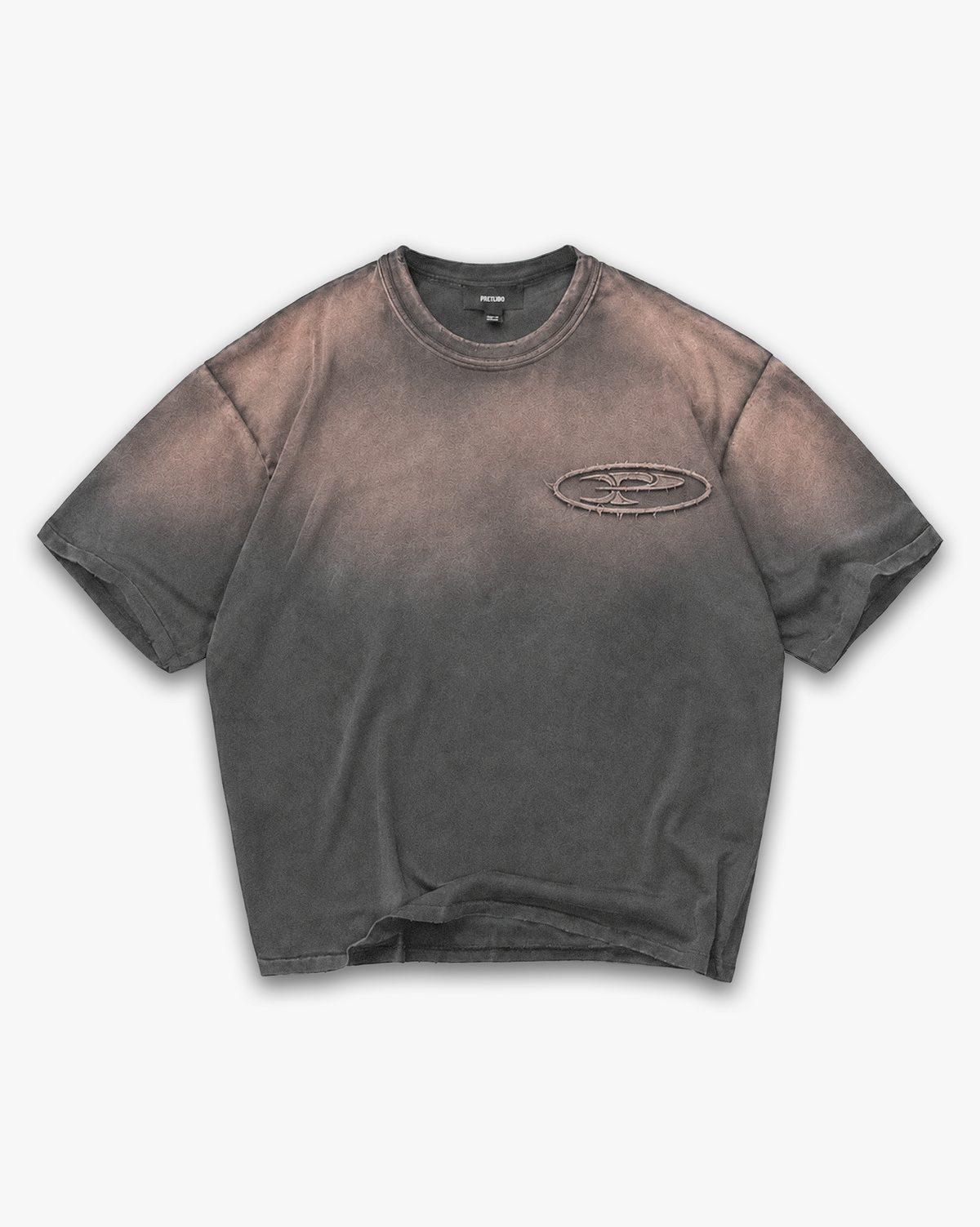 RAW FADED APPLIQUE TEE - ANTRASIT