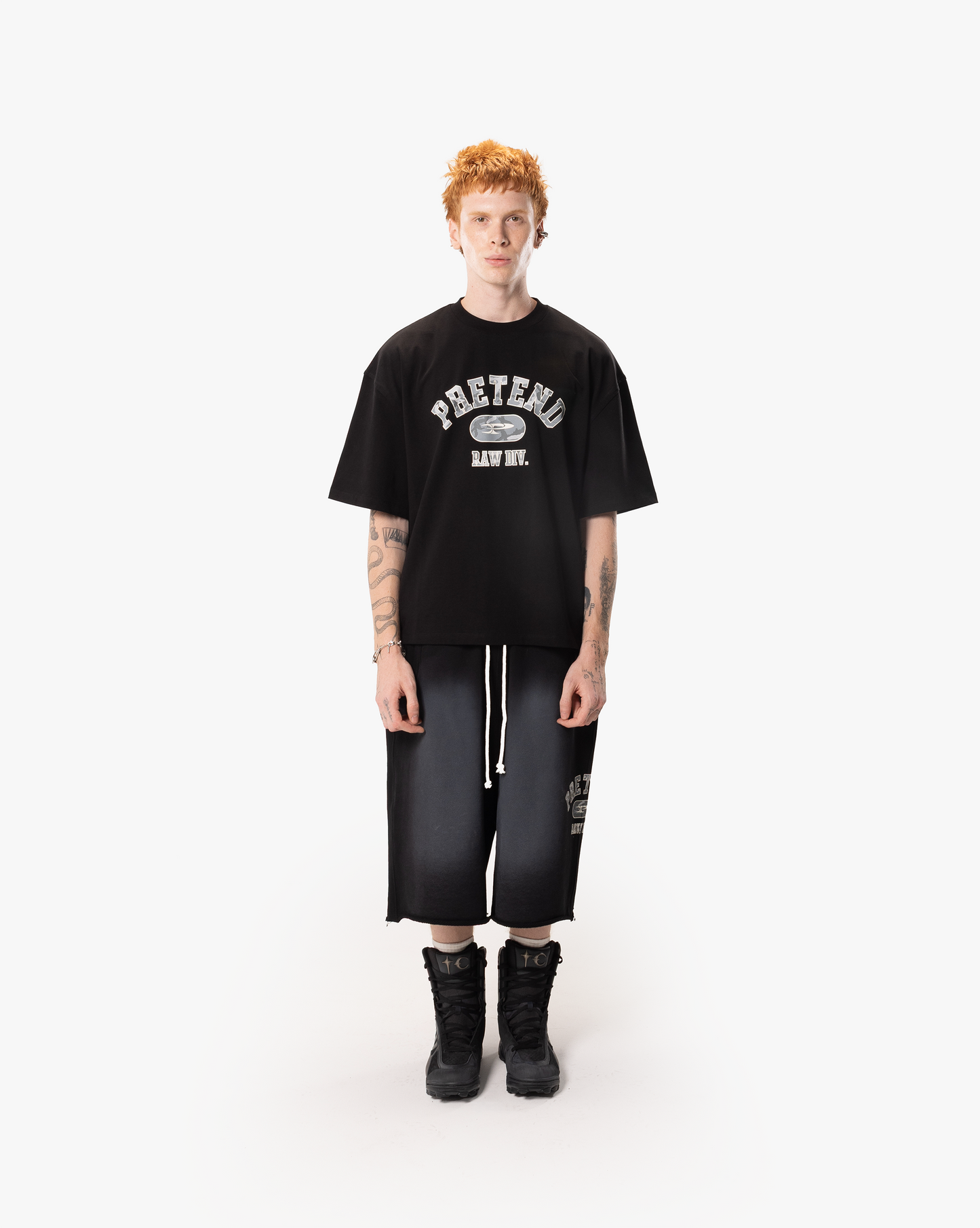 DIV. CAMO TEE - BLACK&WHITE
