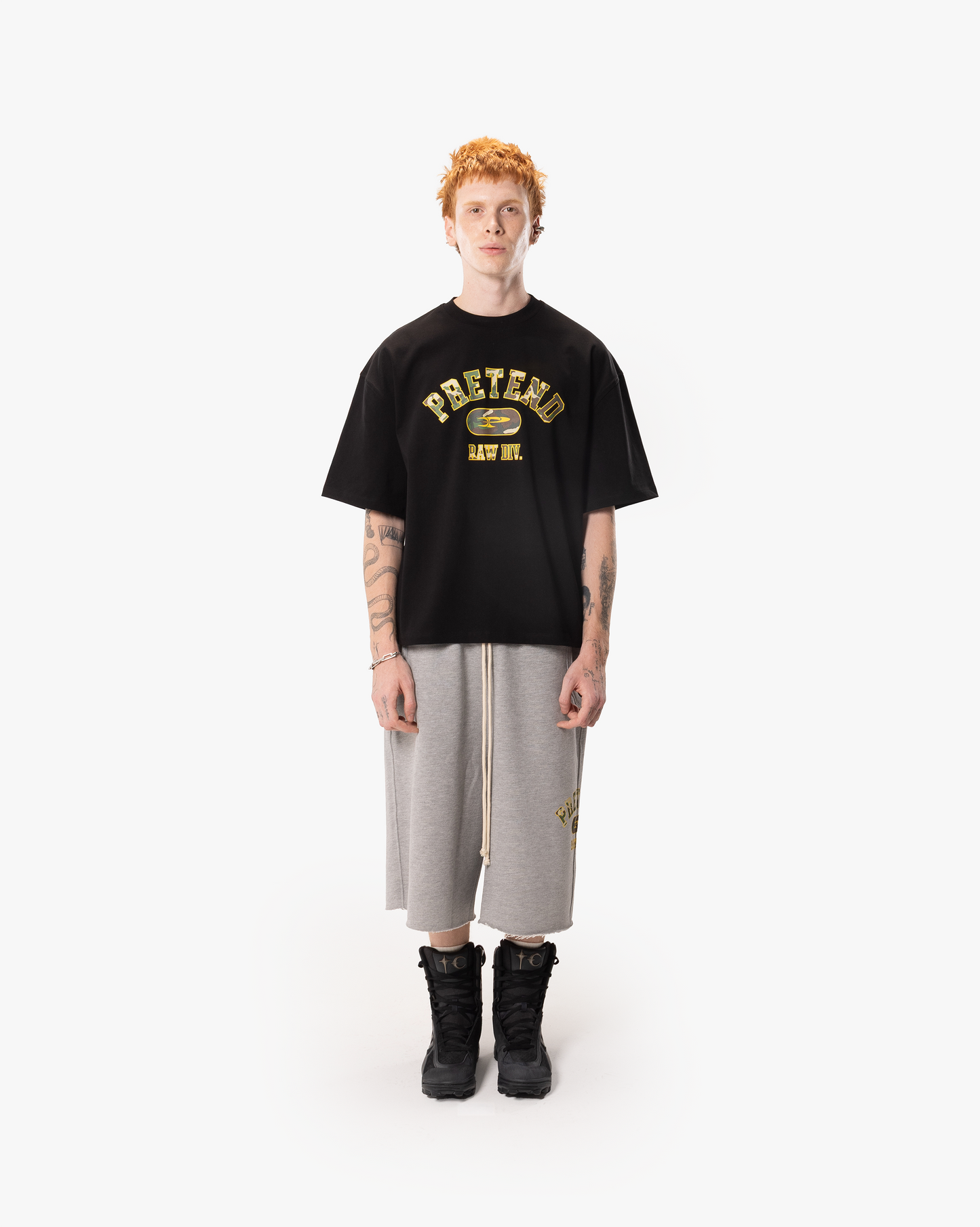 DIV. CAMO TEE - BLACK&YELLOW