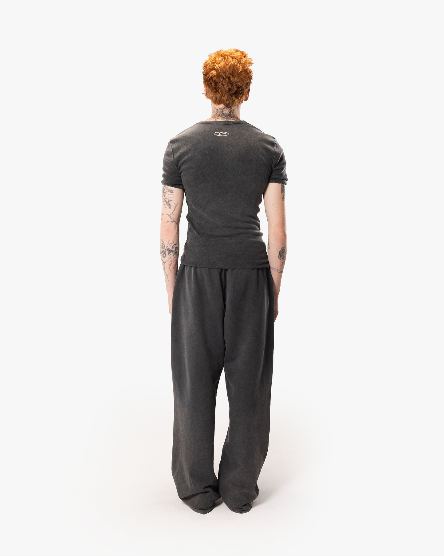 RAW RIBBED TEE - CHARCOAL