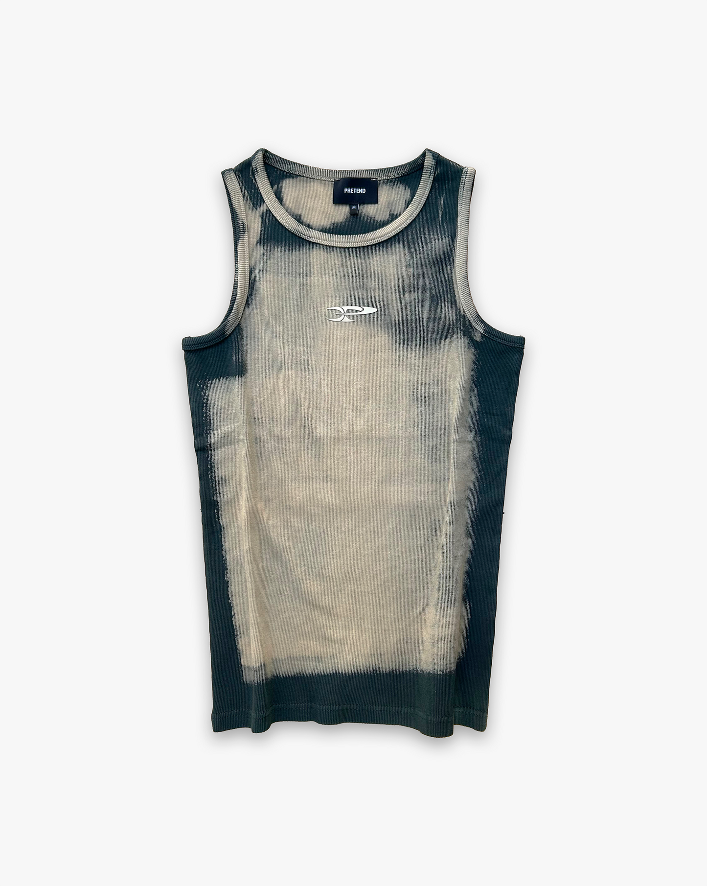 RAW RIBBED TANK TOP - DARK SMOKE