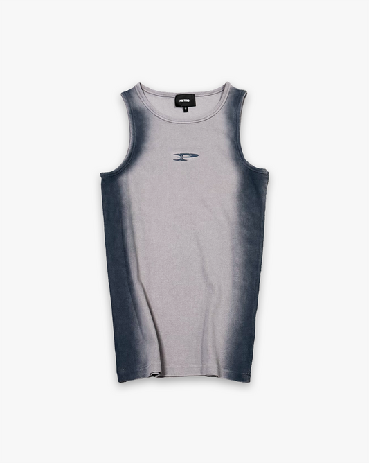 RAW RIBBED TANK TOP - SHALE