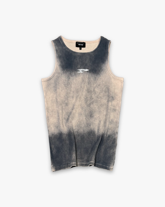 RAW RIBBED TANK TOP - ASH