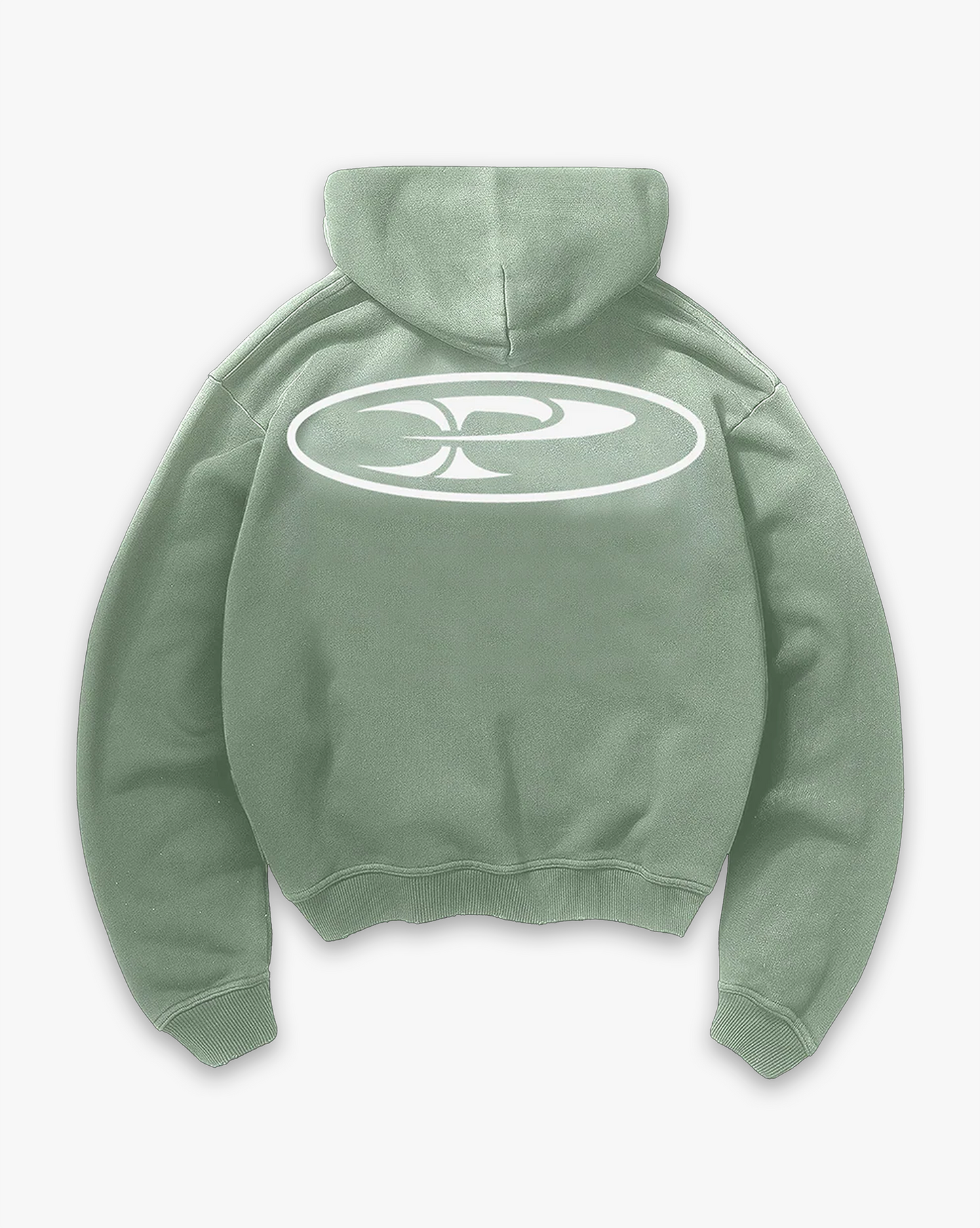 RAW ZIP HOODIE - ICEBERG GREEN