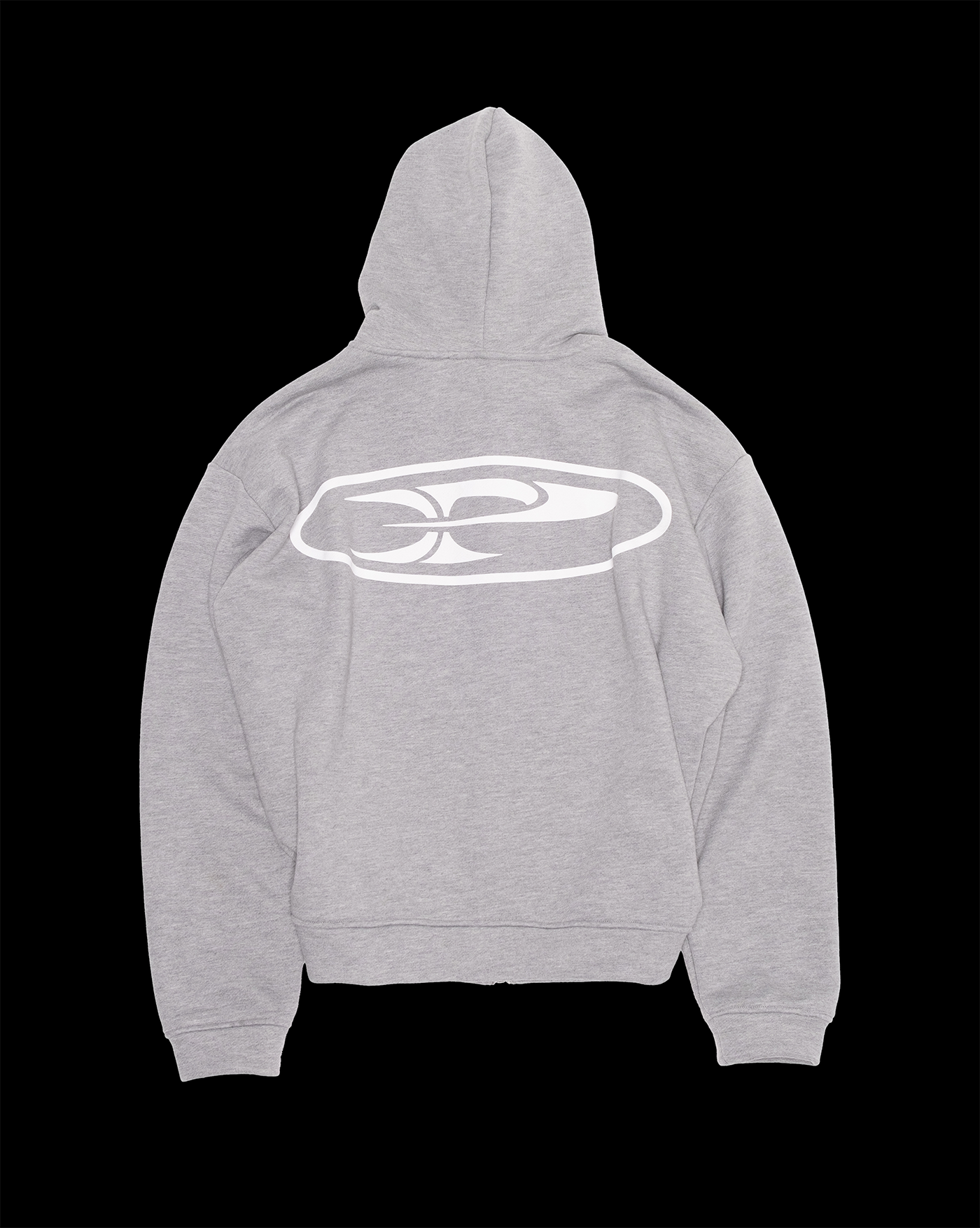 RAW ZIP HOODIE - ASH GREY