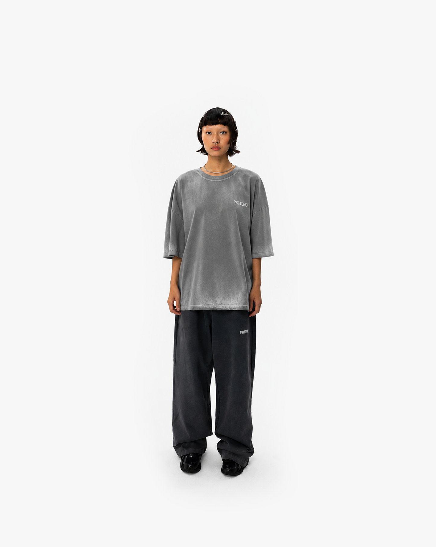 RAW TYPO TEE - FADED GREY