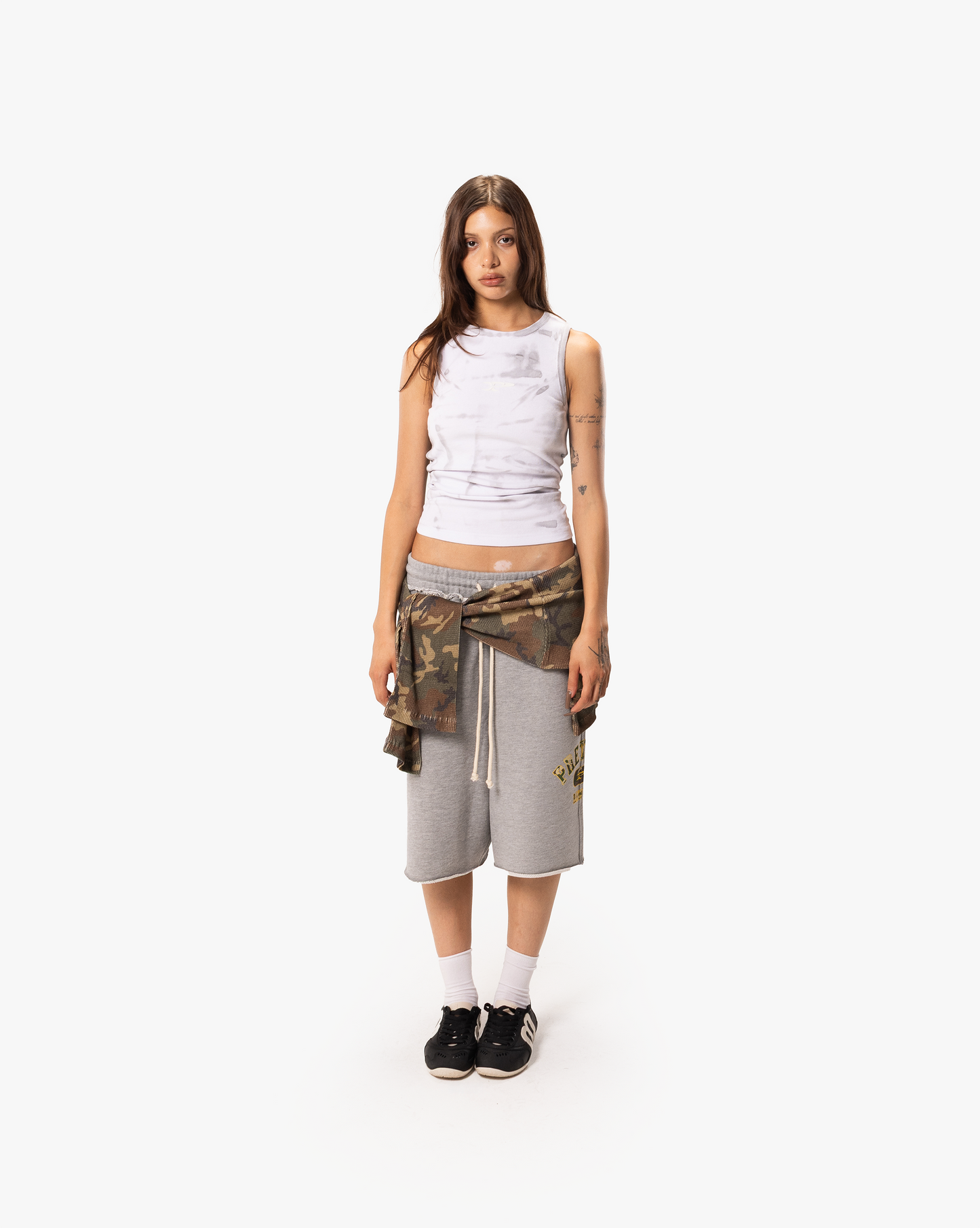 DIV. CAMO SHORTS - HEATHER GREY