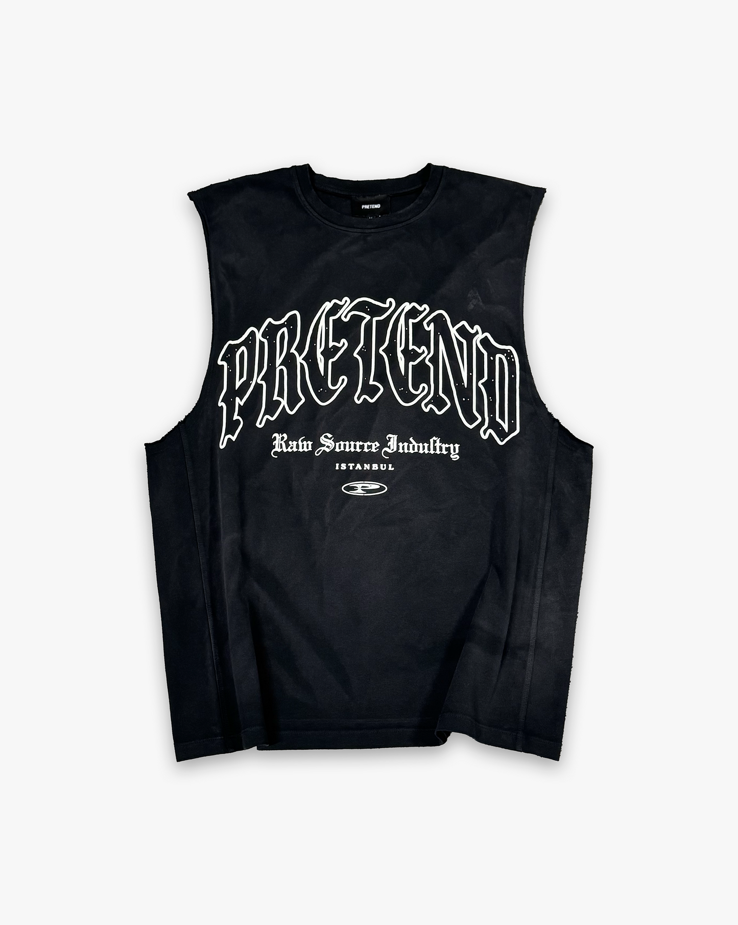 PRETEND GOTH SLEEVELESS - SMOKED BLACK