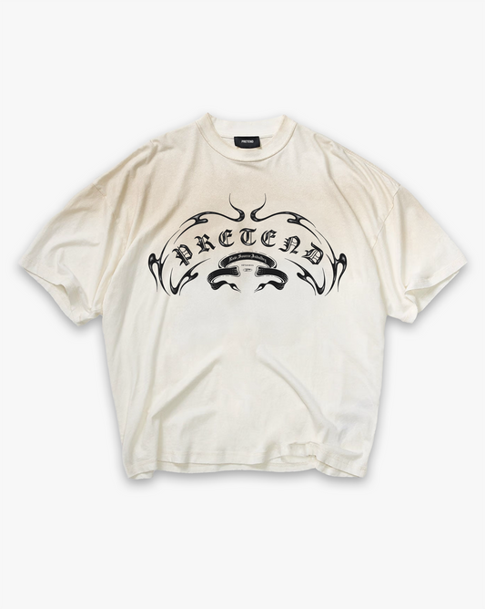 PRETEND STATE TEE - SUN FADED & OFF WHITE