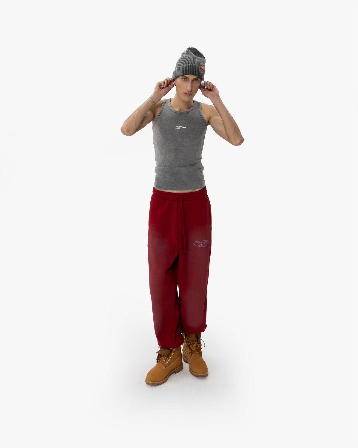 PERFORMANCE SWEATPANTS - FADED BURGUNDY