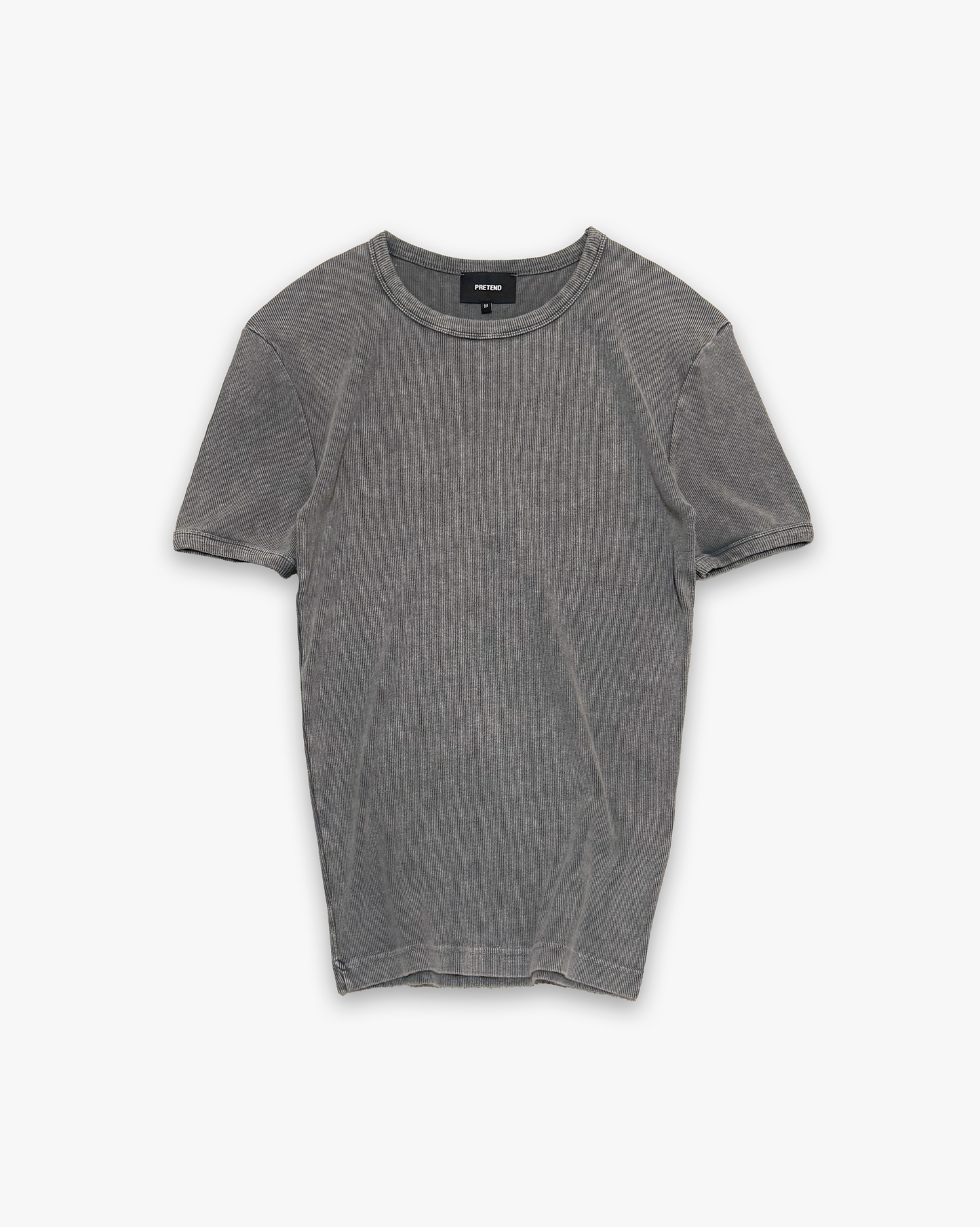 RAW RIBBED TEE - ACID GREY