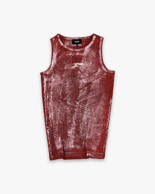 RAW RIBBED TANK TOP - RUST