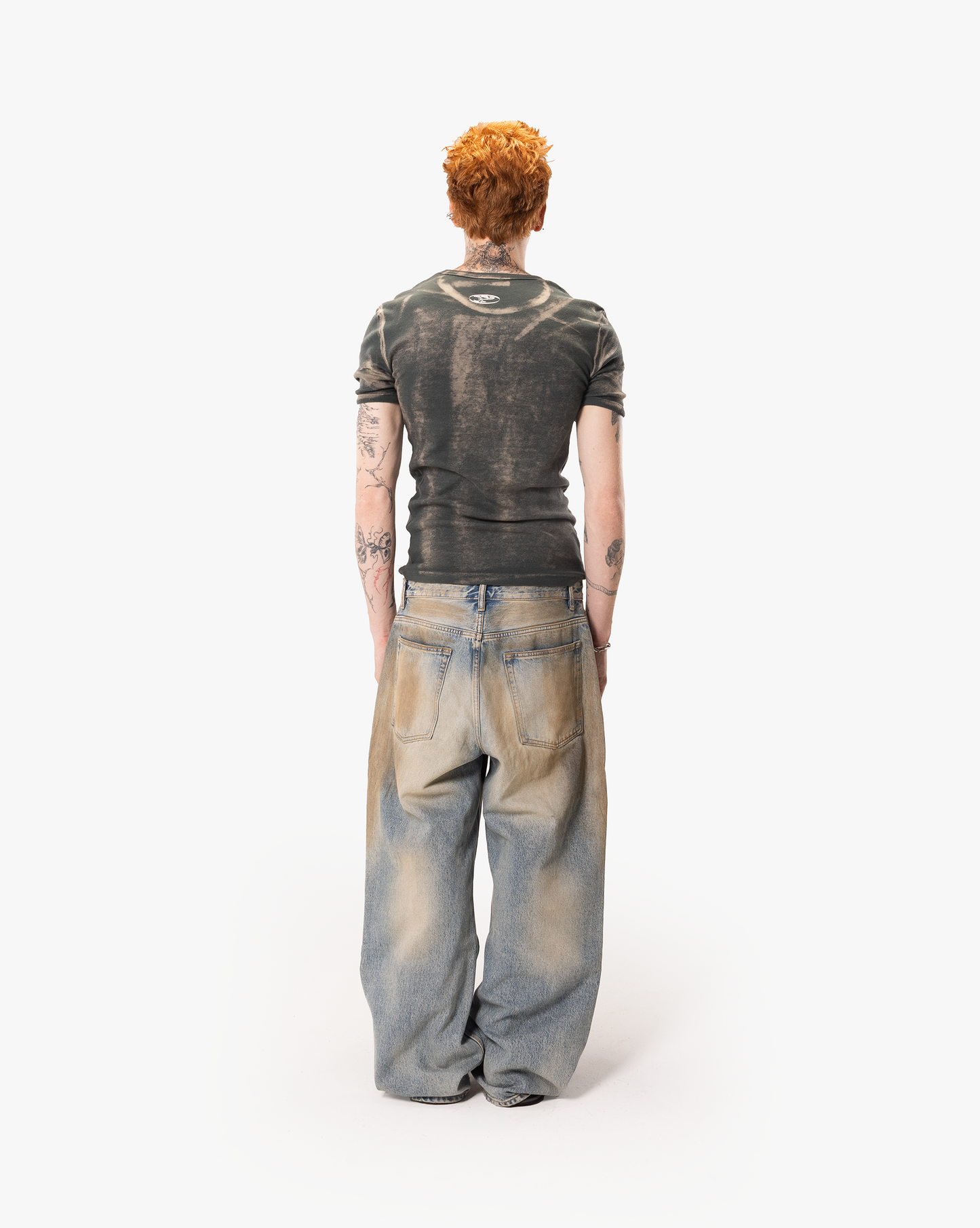 RAW RIBBED TEE - SMOKE