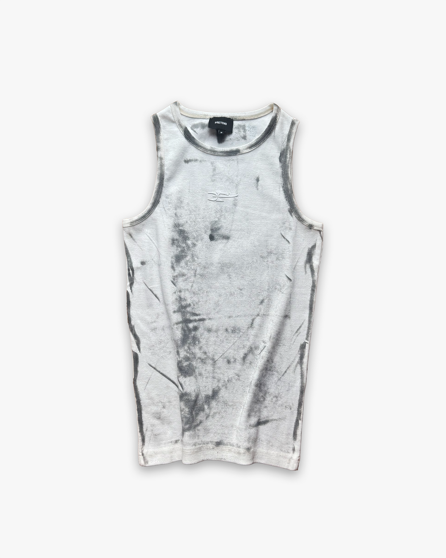 RAW RIBBED TANK TOP - CHALK