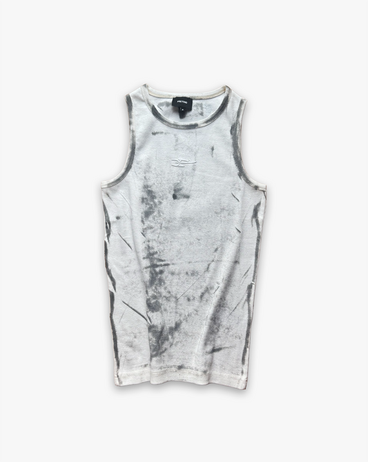 RAW RIBBED TANK TOP - CHALK