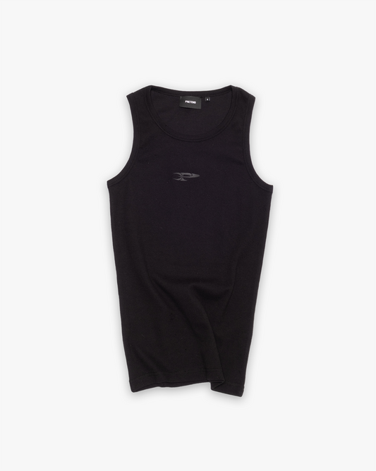 RAW Ribbed Tank Top - Black