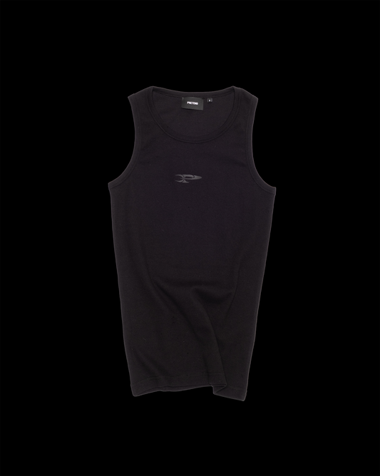 RAW Ribbed Tank Top - Black