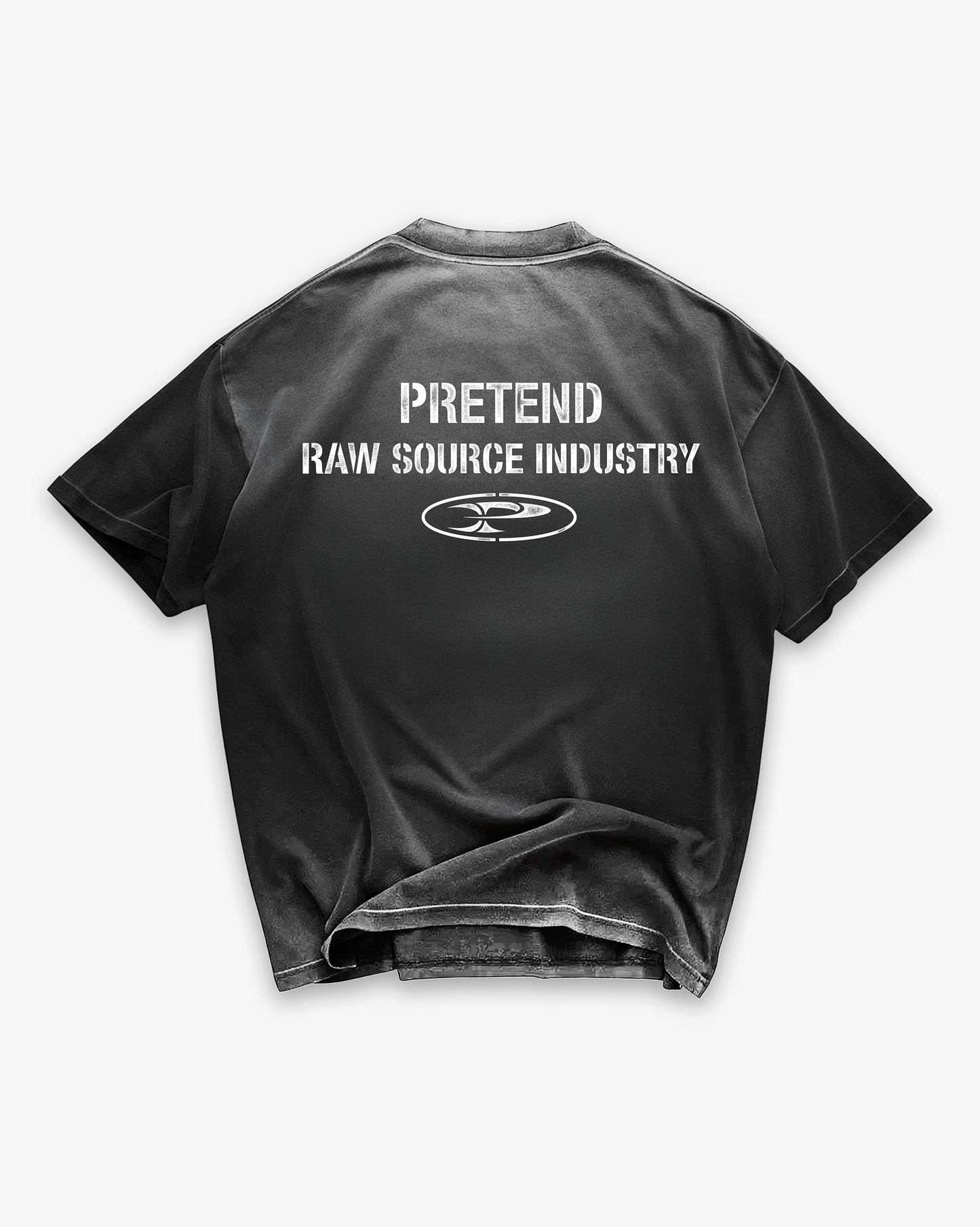 RAW TYPO TEE - FADED BLACK