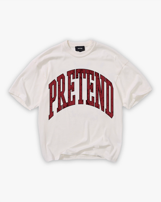 PRETEND COLLEGE TEE - WHITE