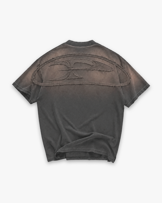 RAW FADED APPLIQUE TEE - ANTRASIT