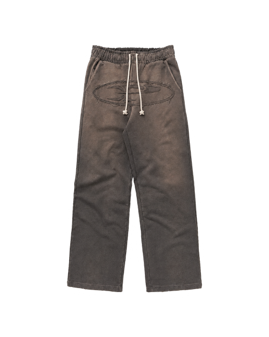 RAW FADED APPLIQUE SWEATPANTS - ANTRASIT