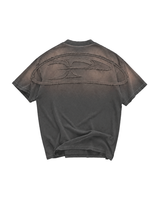 RAW FADED APPLIQUE TEE - ANTRASIT