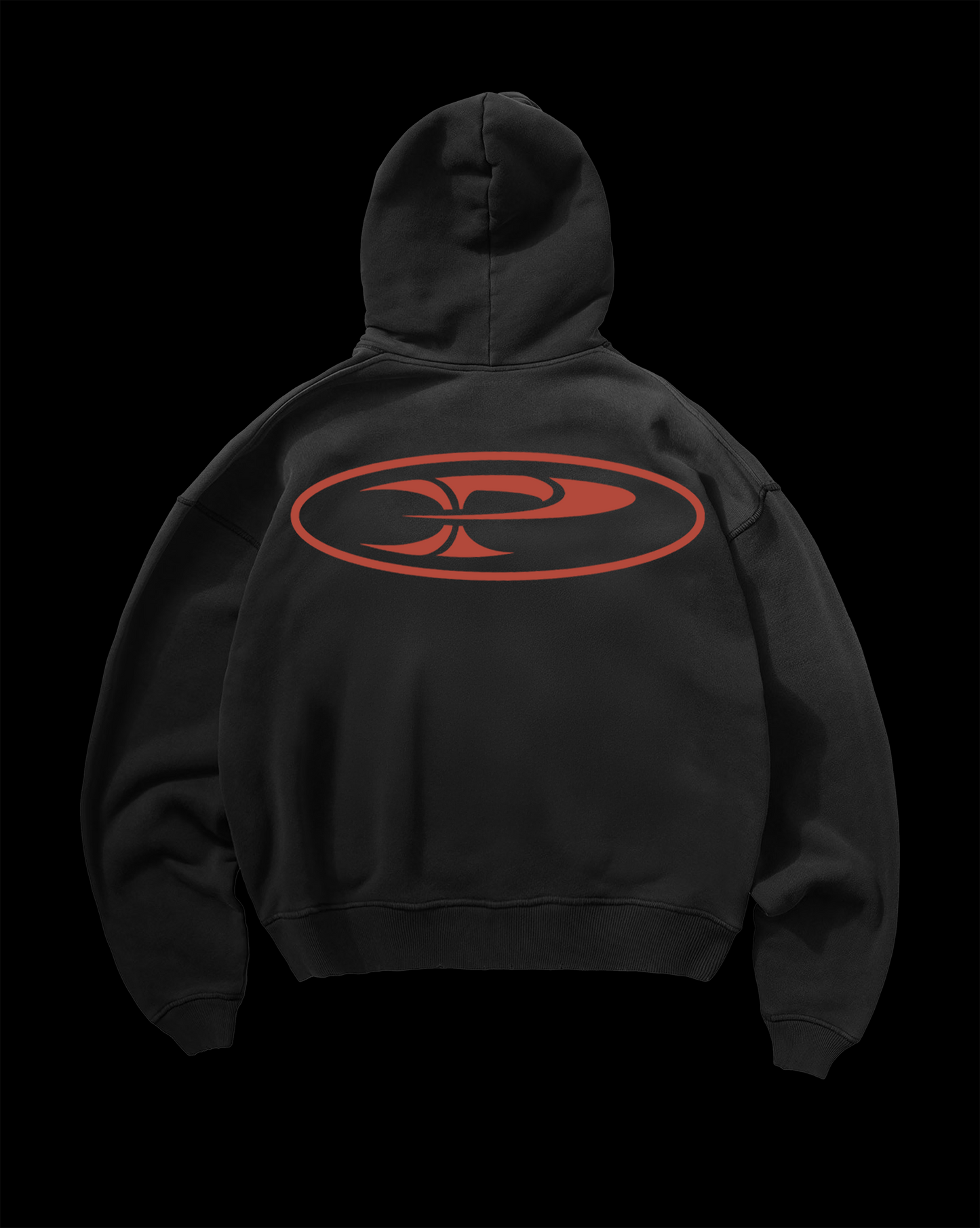 RAW ZIP HOODIE BLACK - RED